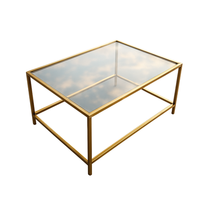 Mesa de Centro Acero Inoxidable Bronce